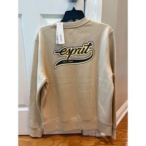 New Mens/ Women's Esprit Est. 1968 Sweatshirt Crew Neck Pullover Beige   Medium